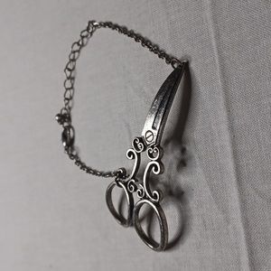 Silver-Tone Scissor Bracelet